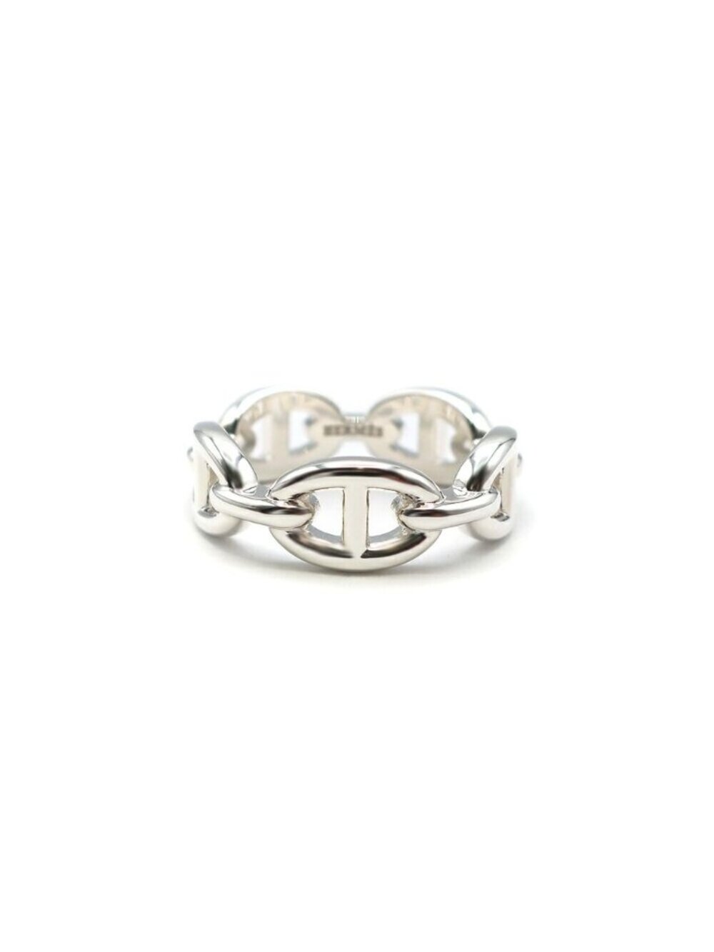 Hermes Chaine D'ancre Enchainee Ring PM Small Silver